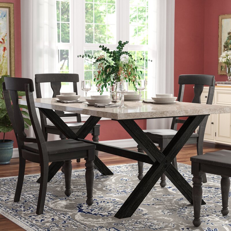 Red Barrel Studio Coleville Solid Marble Dining Table & Reviews | Wayfair